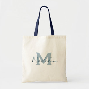 Manuscript navyblue aangepast aangepast bridesmaïd tote bag