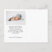 Manuscript Ons kleine wonder 2 Foto's geboorte Aankondigingskaart (Achterkant)