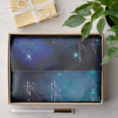 Manuscript op Abstracte Blauwe Groene Waterverf On Tissuepapier (Geschenk)