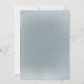 Manuscript Stusty Blue White String Lights Wedding Kaart (Achterkant)