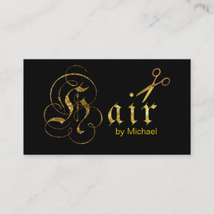 Manuscript van Haarstylist Gold Scissors Benoeming Afsprakenkaartje