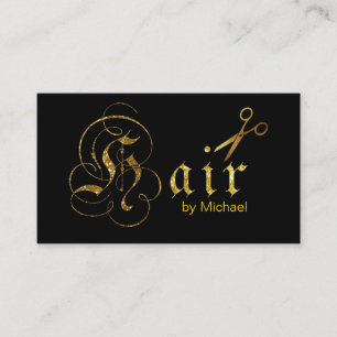 Manuscript van Haarstylist Gold Scissors Benoeming Afsprakenkaartje
