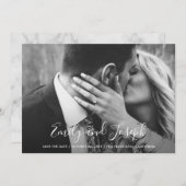 Manuscript van het verlies | De datum opslaan met  Save The Date (Voorkant / Achterkant)