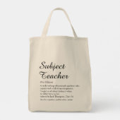 Manuscript voor de waardering van lerarendefinitie tote bag (Achterkant)