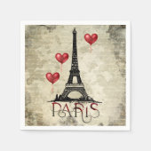 Manuscript voor Eiffel Tower en Red Heart-ballonne Servet (Voorkant)