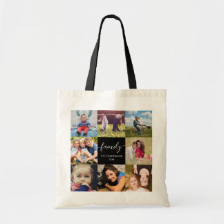 Manuscript voor foto-inklage familie zwart tote bag