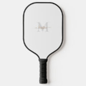 Manuscript voor Gold & Grey Monogram Naam Pickleba Pickleball Paddle (Voorkant)