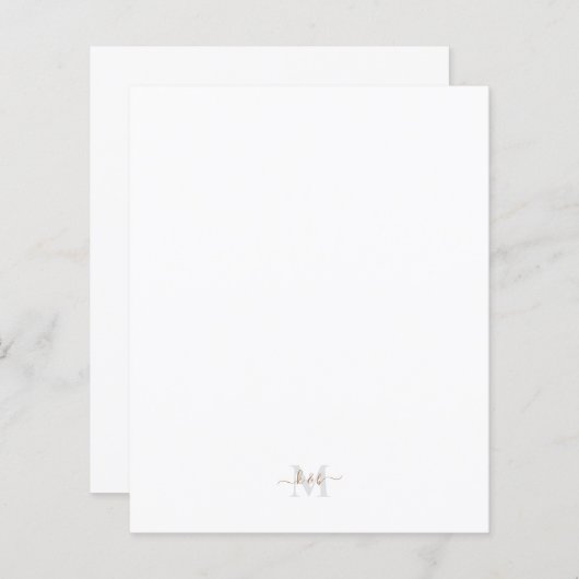 Manuscript voor gouden en grijze monogram - Paar S (Voorkant / Achterkant)