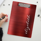 Manuscript voor ruby Red Brushed Metal Signature Klembord
