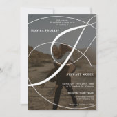 Manuscript white 2 fotokalligrafie bruiloft kaart (Voorkant)