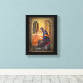 Manuscriptie voor zwart studeren canvas afdruk (Insitu (Houten vloer))