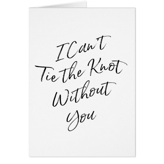 Manuscrit chic "je ne peux pas attacher le noeud (Devant)