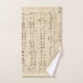 Manuscrit de la Chopin de musique de la feuille d' (Serviette à main)