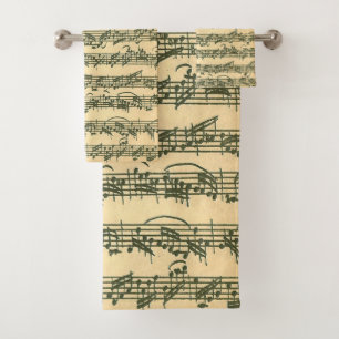 Manuscrit de musique originale de Bach Chaconne