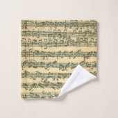 Manuscrit de musique originale de Bach Chaconne (Gant de toilette)