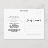 manuscrit | Invitation de carte postale (Dos)