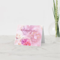 Manuscrit manuscrit de roses d'aquarelle de Merci