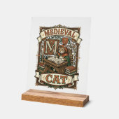 Manuscrit médiéval de chat médiéval vintage (Angle)