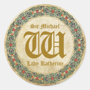 Manuscrit médiéval Goth Mariage Étiquette