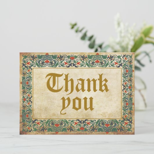 Manuscrit médiéval Goth Merci (Debout devant)