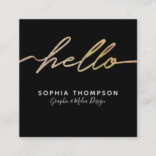 Manuscrit olographe moderne de bonjour - carte de (Devant)