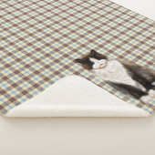 manx cat bi-col sherpa couverture (3/4)