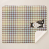 manx cat bi-col sherpa couverture (Devant (Horizontal))