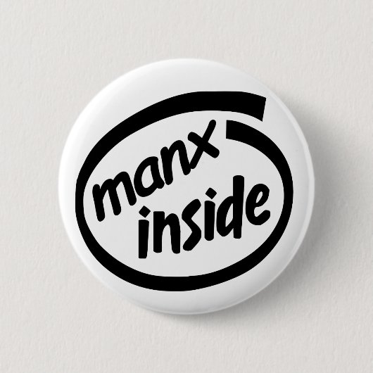 Manx Inside badge Ronde Button 5,7 Cm (Voorkant)