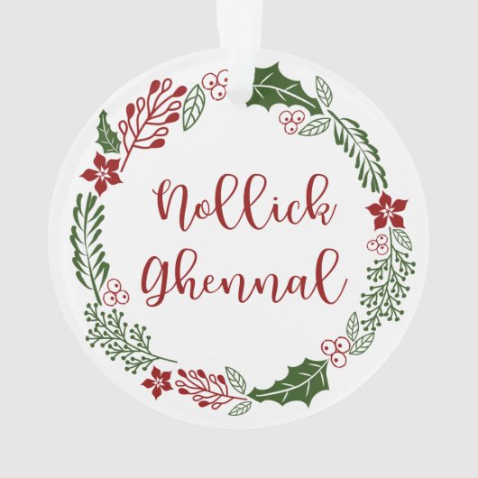 Manx Joyeuse couronne de Noël, Nollick Ghenal (dos)
