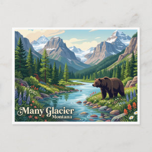 Many Glacier Valley Babb Montana Briefkaart