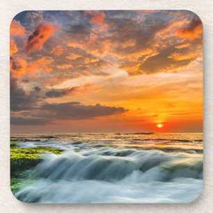 Manyar Beach op zonsopgang Bier Onderzetter
