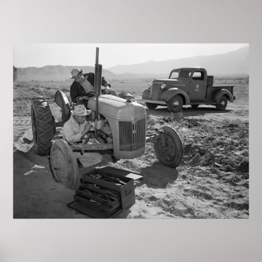 Manzanar Mechanic, jaren veertig Poster (Voorkant)