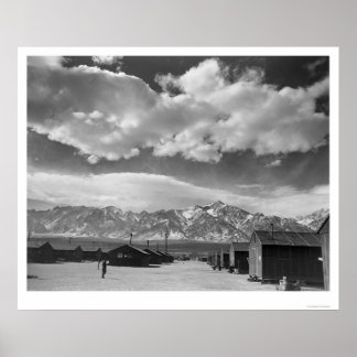 Manzanar Street Scene, Clouds 1943 Poster