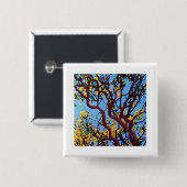 Manzanita in het najaar vierkante button 5,1 cm (Voorkant /achterkant)