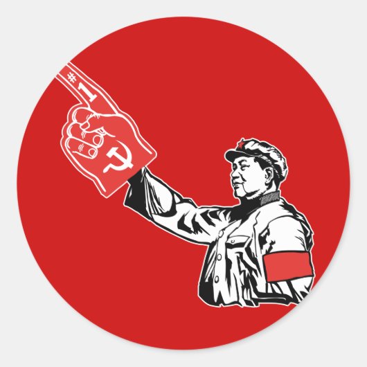 Mao - Het communisme is #1 Ronde Sticker (Voorkant)