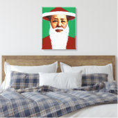 Mao Merry Pop Art Santa Claus Canvas Afdruk (Insitu (Slaapkamer))