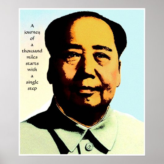 Mao Zedong Journey Quote Poster Print (Voorkant)