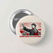 Mao Zedong Ronde Button 5,7 Cm (Voorkant /achterkant)