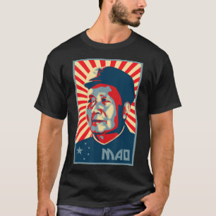 Mao Zedong Tse Tung Voorzitter Mao China Pat T-shirt