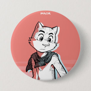 MAOR 3"-Button - 'Vet'-serie: Maor Ronde Button 7,6 Cm