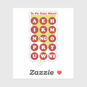 Maori Alphabet Learning Te Reo Sticker