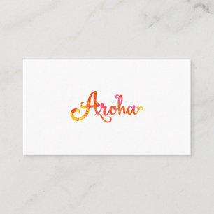 Maori Aroha Love in Maori Language - Gift Idea Visitekaartje
