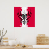 Maori art print met tattoos (Keuken)