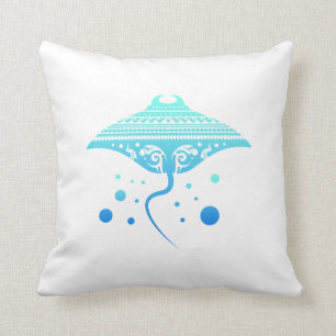 Maori Batoidea Stingray Tribal Tattoo Gift Idee Kussen