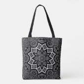maori bw patroon canvas tas (Achterkant)