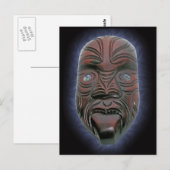 Maori Carved Masker - Briefkaart (Voorkant / Achterkant)