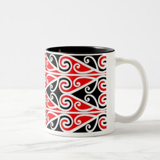 maori design stamkunst voor jou tweekleurige koffiemok (Rechts)