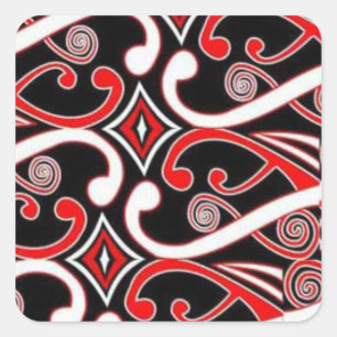 maori-design vierkante sticker