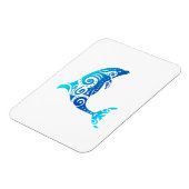 Maori Dolphin Polynesië Tribaal Tattoo Gift Idea Magneet (Linkerzijde)