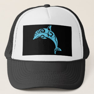 Maori Dolphin Tribal Tattoo Blue - Gift Idee Trucker Pet